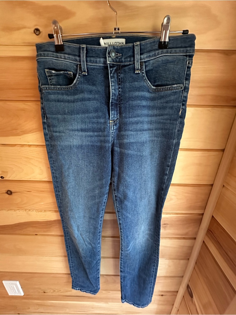 Nili Lotan High-Rise Women's Blue Skinny Jeans